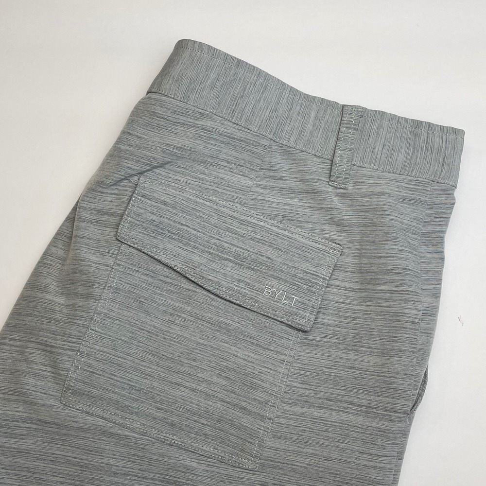 BYLT Premium Basics Kinetic Shorts Mens XL Heather Grey Performance Stretch Golf